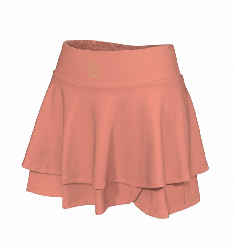 Viktoria 10 Falda deportiva de cintura alta con volantes en capas y bolsillos